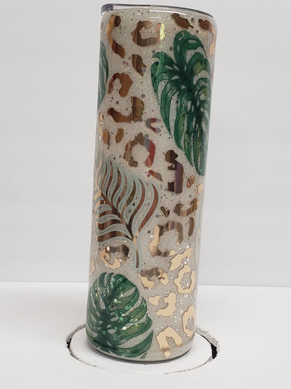 30oz Epoxy Tumbler Jungle leopard print